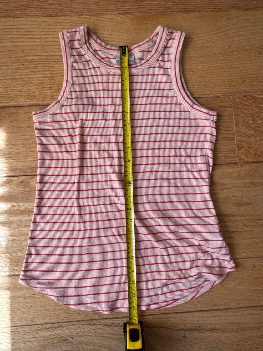 Columbia Coral and Red Striped Ribbed Tank - Picture 7 of 7